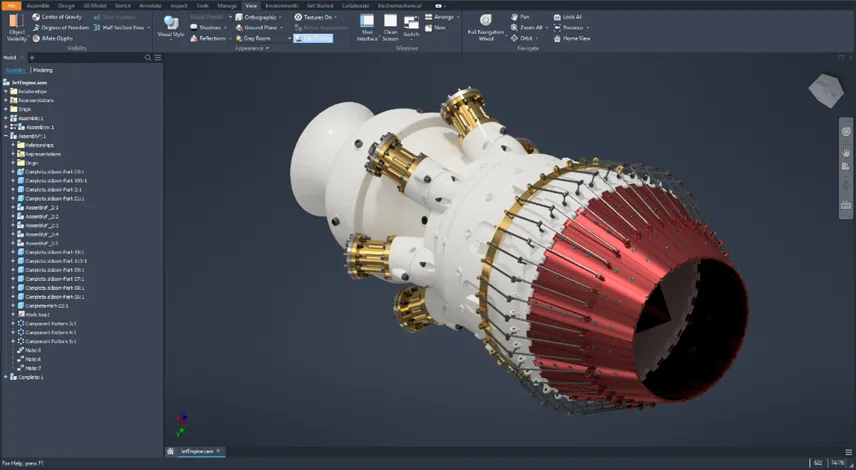 Digital thread visualization showing real-time bidirectional flow of design, manufacturing, and operational data—AI-powered requirements, CAD, PLM, MES, ERP integration