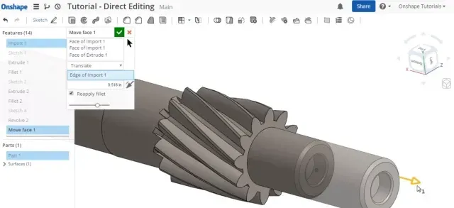 Hybrid modeling combining parametric and direct editing in CAD kernels illustrated.
