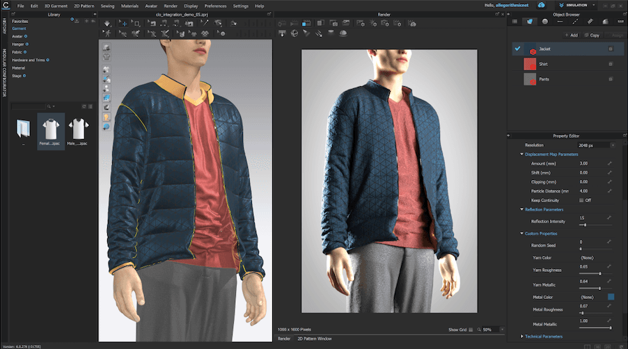 CLO Virtual Fashion CLO3D garment digital twin simulation