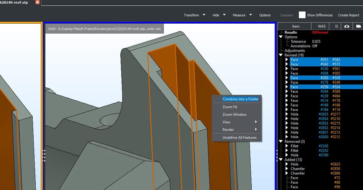 Kubotek Kosmos 5.0 release save to folder feature screenshot