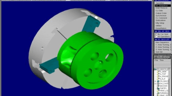 Illustration showing evolution from assembly modeling to PDM systems in PLM (1980s-1990s) by PTC.