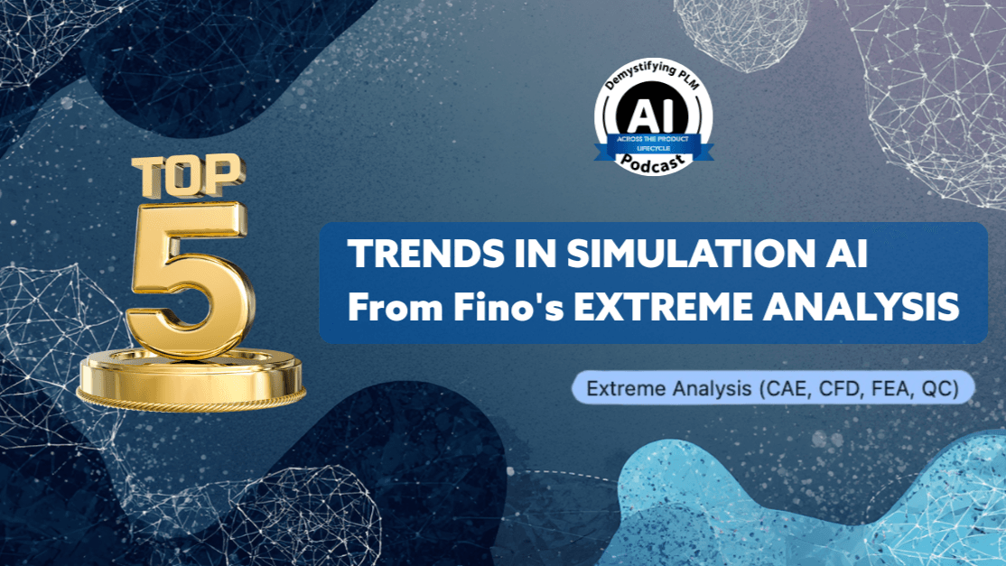 AI-accelerated simulation showing FEA, CFD, and thermal analysis running in parallel on neural surrogates—design optimization loops compressed from weeks to hours